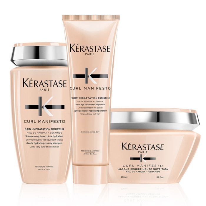 Kerastase Curl Manifesto Shampoo 250ml, Conditioner 250ml & Butter Masque 200ml Pack